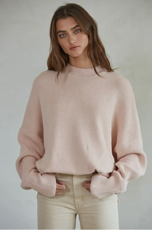 Womens Oversized Sweater Ribbed Striped Patterned