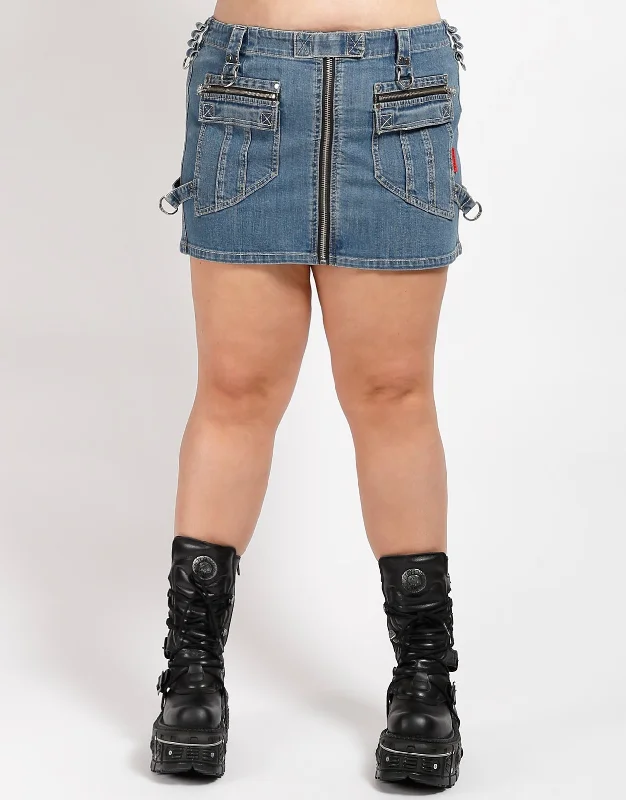 CURVE POWER SKIRT DENIM cashmere skirt fine