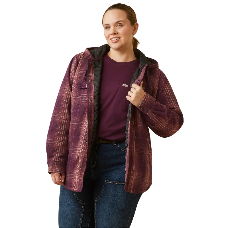 Rebar Flannel Shirt Jacket Front Pockets Side Pockets Patch Pockets