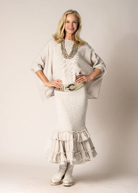 Dayma Skirt in Latte linen skirt light