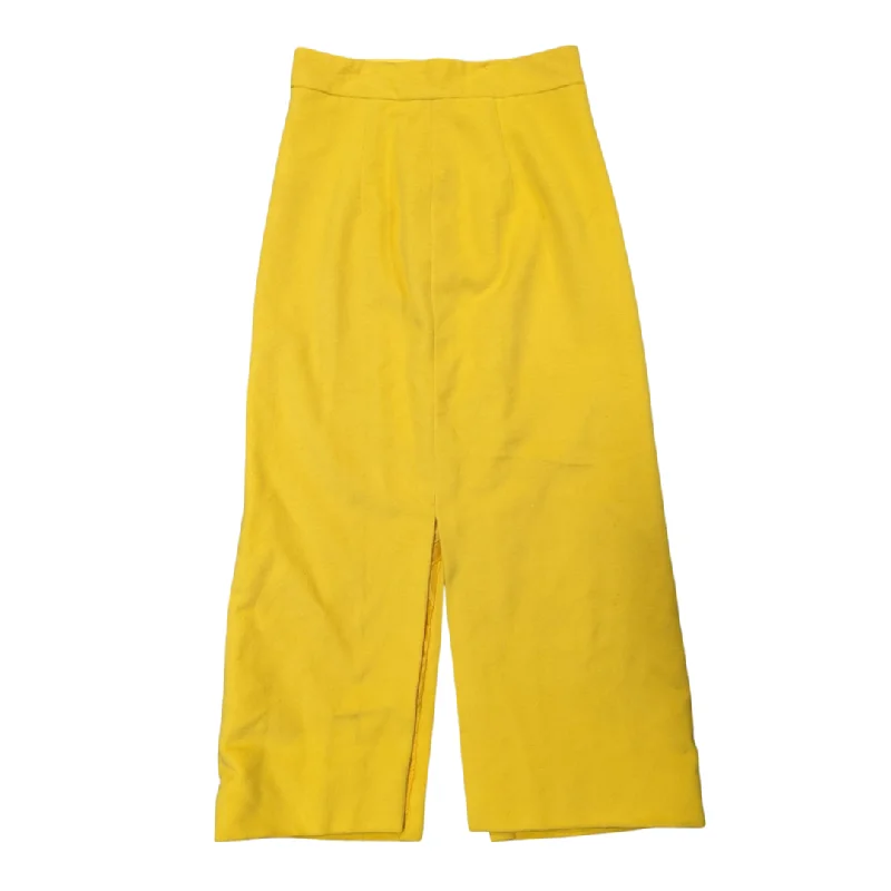 Vintage Canary Yellow Fleece Skirt - LAST CHANCE high slit skirt