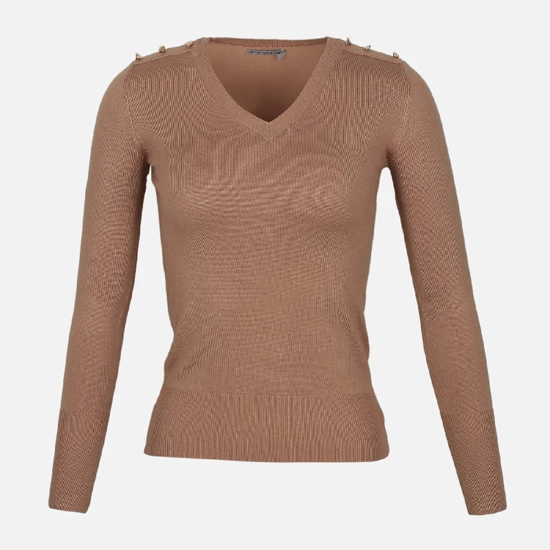 LADIES BASIC SWEATER V NECK Terry Blend Velvet Blend Canvas Blend