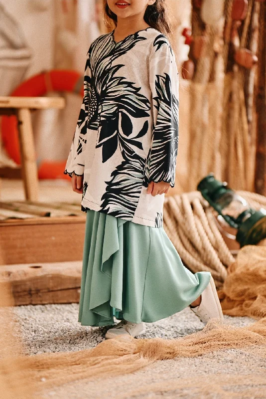 The Harbour Ruffle Skirt - Vegan Green chiffon skirt floaty