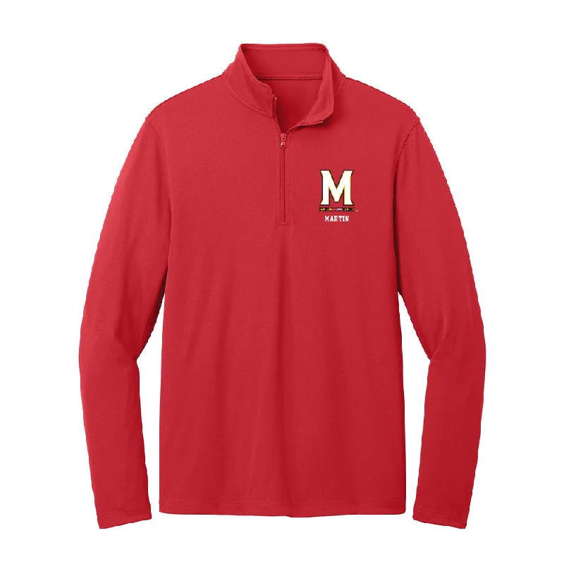 Maryland - NCAA Women's Gymnastics : Natalie Martin - Lightweight Quarter Zip Jacket Belted Jacket Elasticated Jacket Padded Jacket Maryland - NCAA Women's Gymnastics : Natalie Martin - Lightweight Quarter Zip Jacket Belted Jacket Elasticated Jacket Padded Jacket