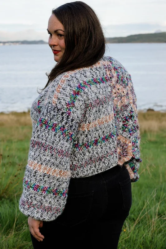 Hexagon Sweater (Crochet) Open Front Closed Front Wrap Front