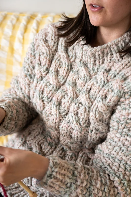 Corlears Cable Sweater (Knit) Solid Color Striped Floral Print