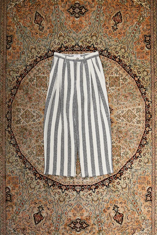 HB 3TUCK PANTS (HERRINGBONE) Chic Wool Trousers