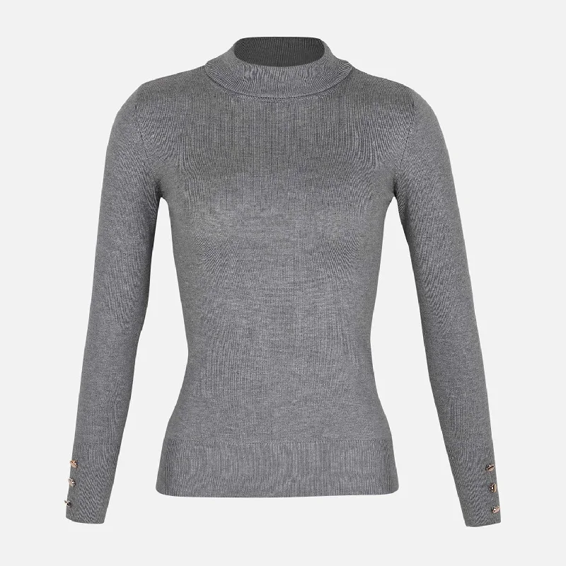 LADIES BASIC SWEATER ROLLNECK Wool Fabric Cashmere Fabric Tweed Fabric