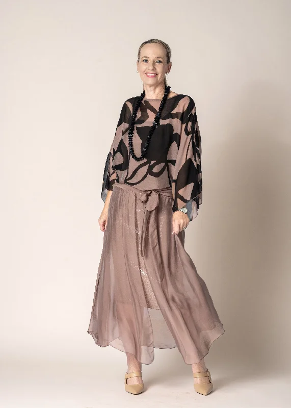 Lidia Skirt in Milk Chocolate lace skirt romantic