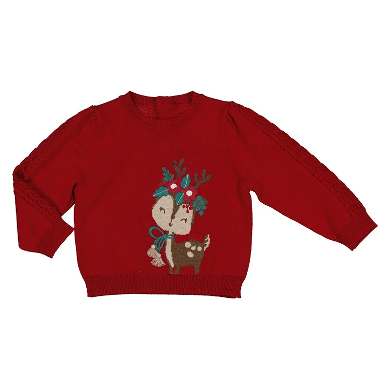 Jacquard Reindeer Sweater | Cherry Collared Crew Neck Turtle Neck