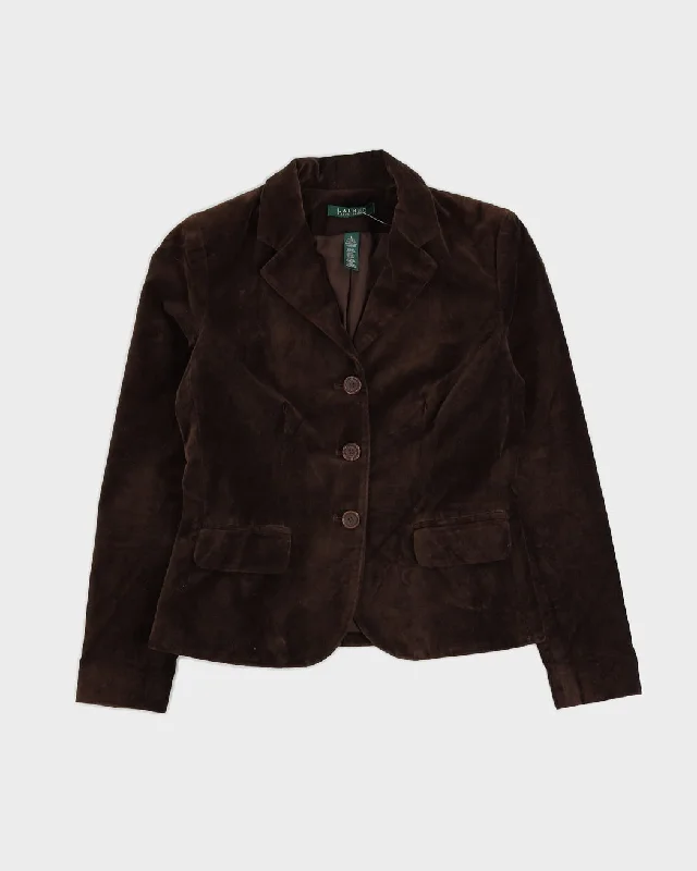 Lauren Ralph Lauren Brown Velvet Jacket - S Chenille Fabric Brocade Fabric Lace Fabric Lauren Ralph Lauren Brown Velvet Jacket - S Chenille Fabric Brocade Fabric Lace Fabric