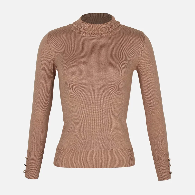 LADIES BASIC SWEATER ROLLNECK Tailored Straight A-Line