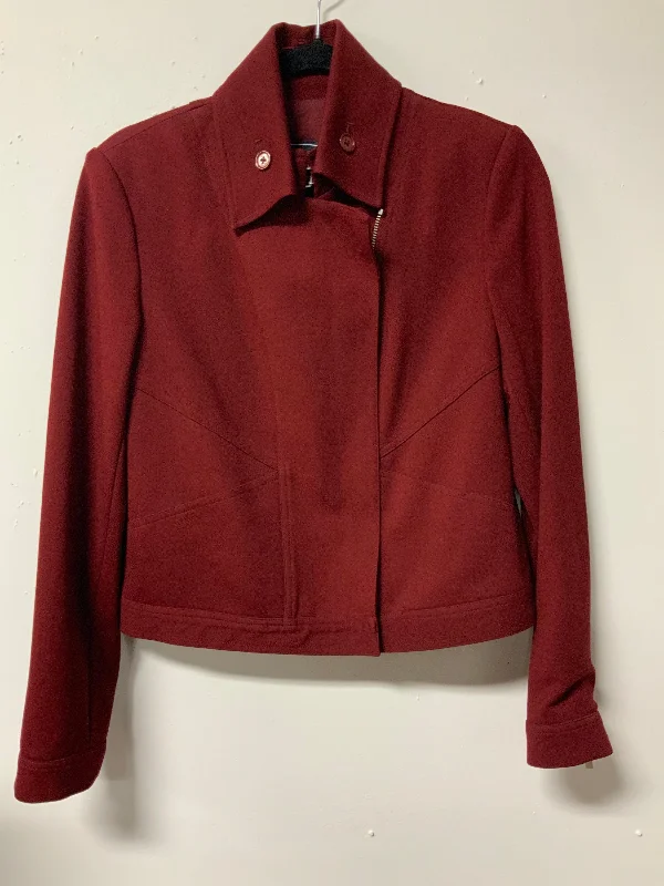 Magashoni (6) maroon zipper jacket Jacket Blazer Coat