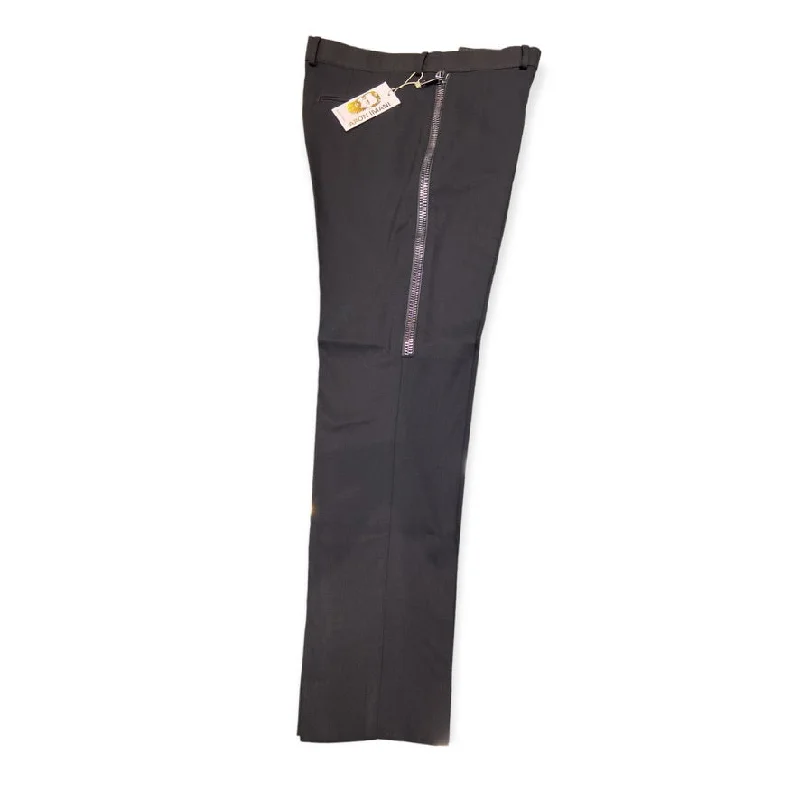 DJ PLUS: Zipper Skinny Dress Pants Classic Stretch Pants