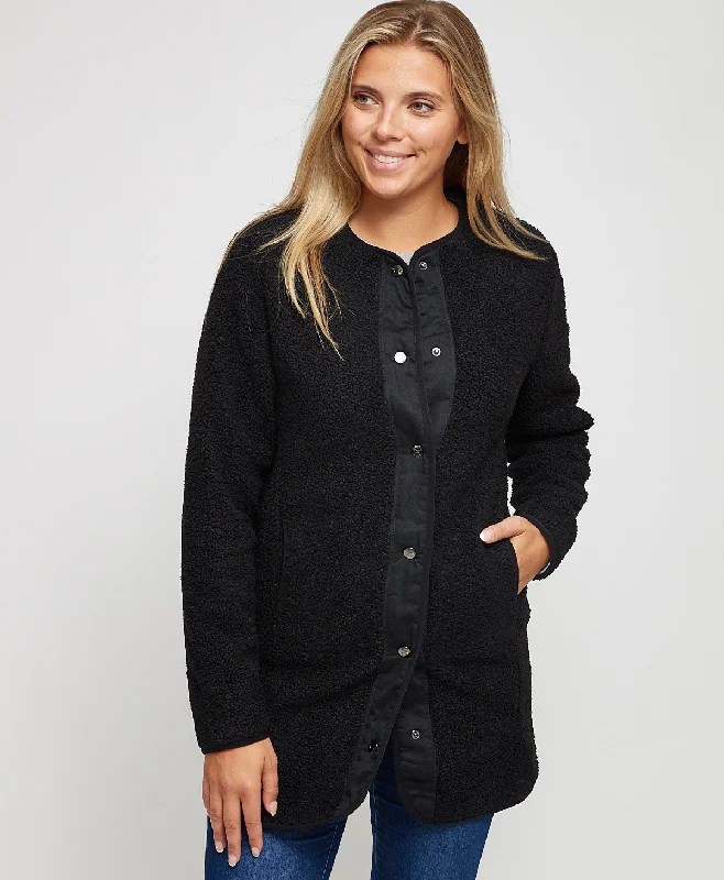 Ladies Wharf Side Fleece Jacket Knit Jacket Woven Jacket Fleece Jacket