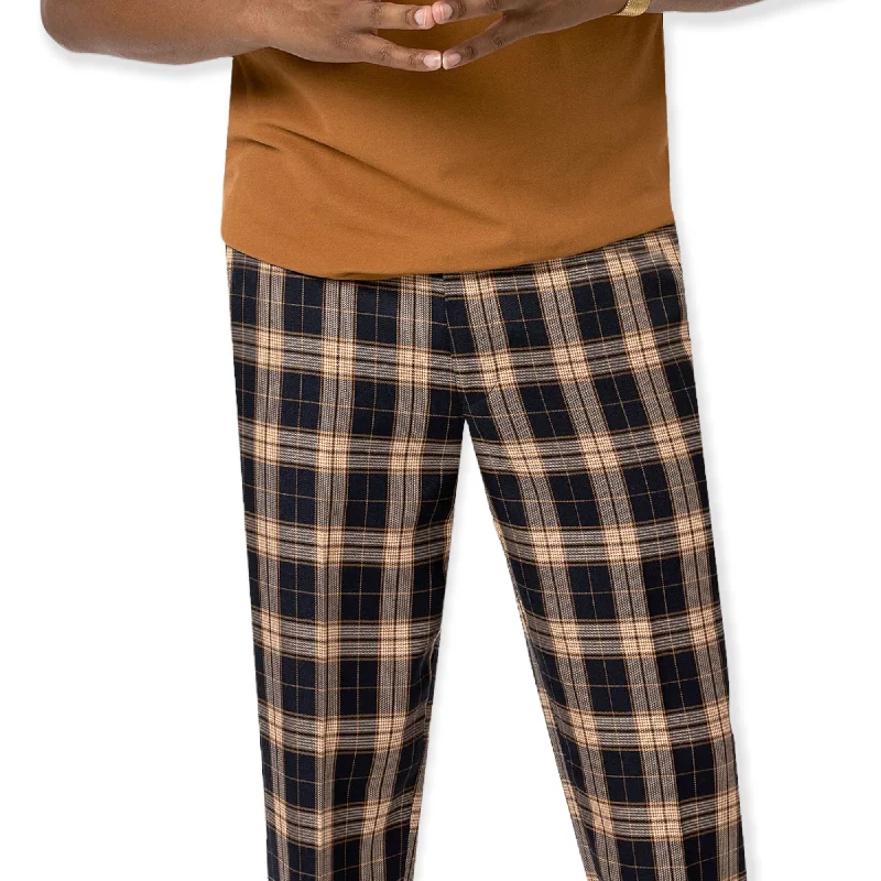 KENT & PARK: Slim Fit Plaid Pants PL52 Cozy Maternity Pants