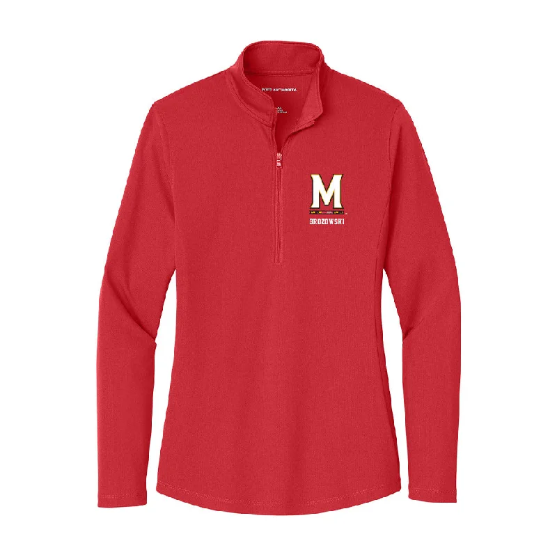 Maryland - NCAA Women's Gymnastics : Tasha Brozowski - Women's Lightweight Quarter Zip Jacket Fitted Jacket Loose Jacket Oversized Jacket Maryland - NCAA Women's Gymnastics : Tasha Brozowski - Women's Lightweight Quarter Zip Jacket Fitted Jacket Loose Jacket Oversized Jacket