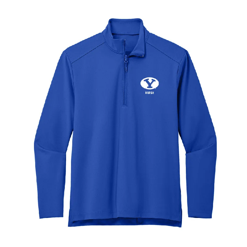 BYU - NCAA Women's Gymnastics : Jadyn Harsh - Premium Quarter Zip Jacket Cotton Jacket Linen Jacket Terry Jacket BYU - NCAA Women's Gymnastics : Jadyn Harsh - Premium Quarter Zip Jacket Cotton Jacket Linen Jacket Terry Jacket