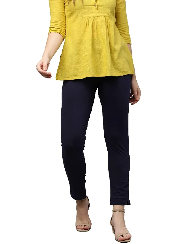 Lux Lyra Dark Blue cotton Kurti Pants for woman Formal Stretch Pants