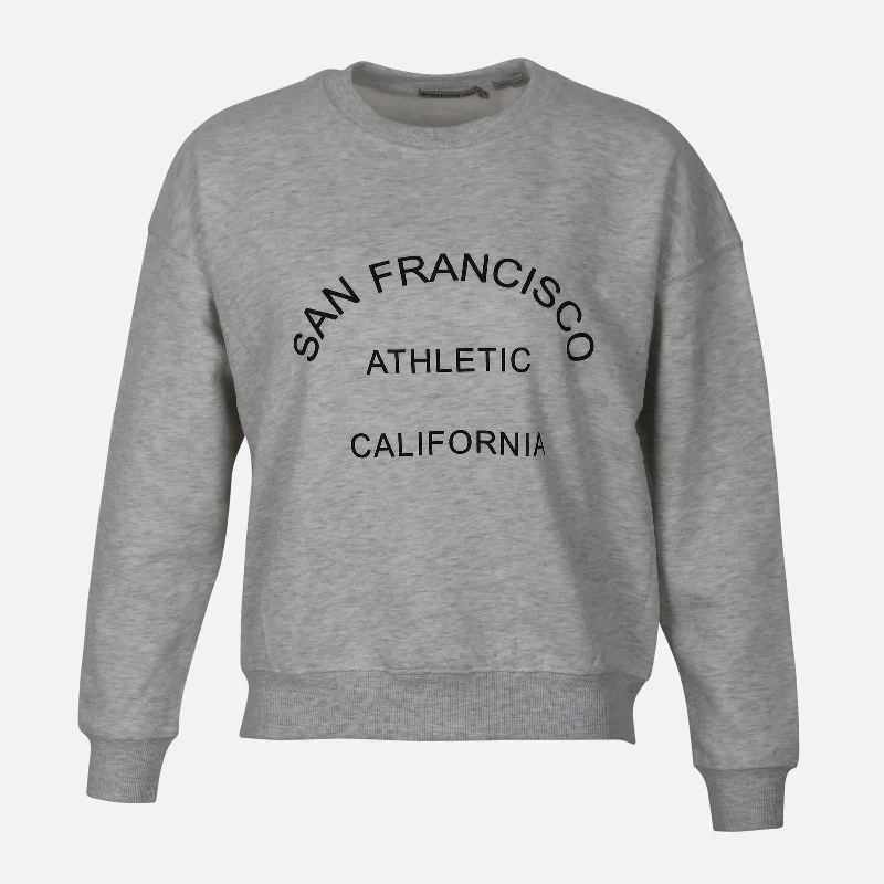 LADIES FLEECE OVERSIZED SWEATERSHIRT Stretchy Elastic Breathable