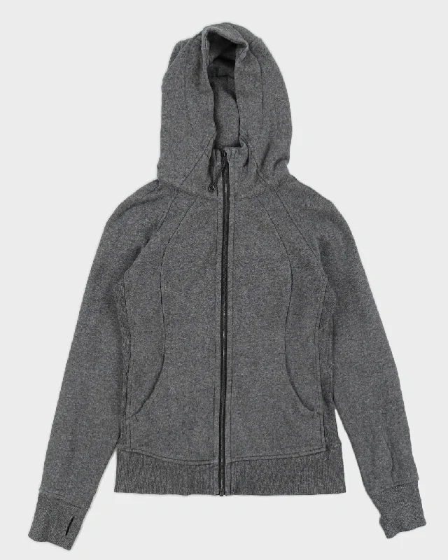 Lululemon Grey Marled Zip Hooded Jacket - M Tailored Jacket Straight Jacket A-Line Jacket Lululemon Grey Marled Zip Hooded Jacket - M Tailored Jacket Straight Jacket A-Line Jacket