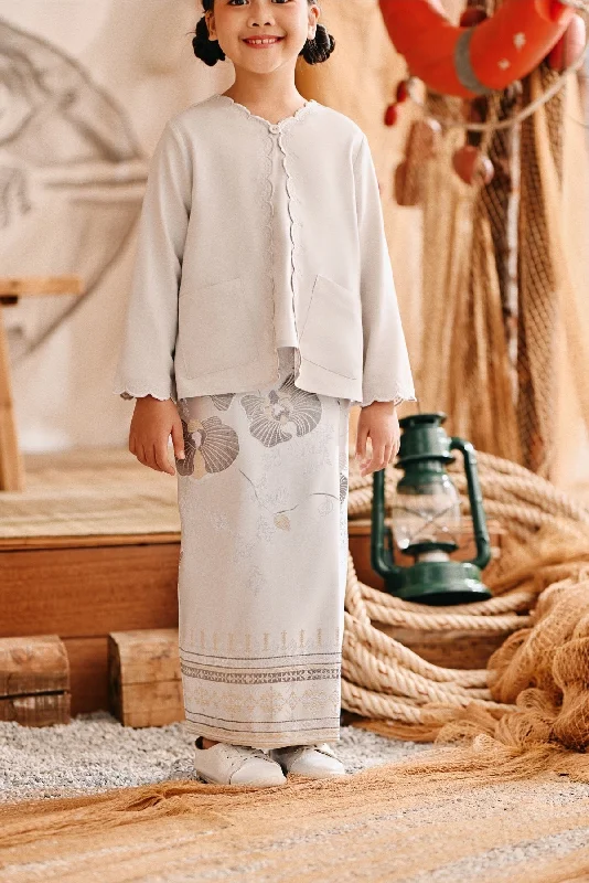 The Harbour Jacquard Skirt - Platinum Bloom corduroy skirt cozy