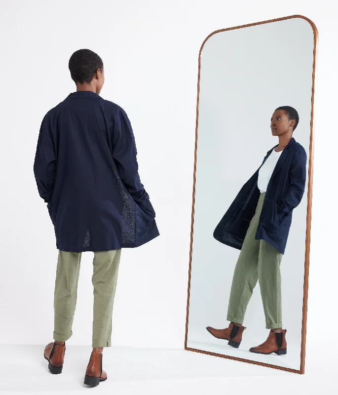 Brielle Linen Jacket - Black Fleece Jacket Down Jacket Parka