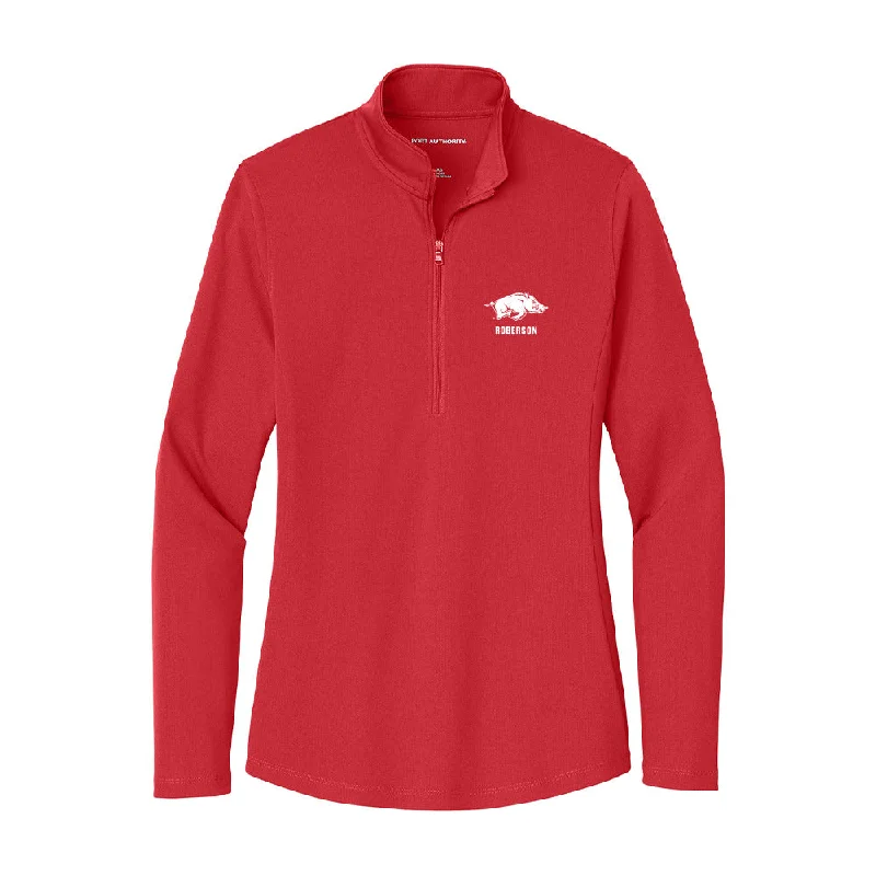Arkansas - NCAA Women's Gymnastics : Joscelyn Roberson - Women's Lightweight Quarter Zip Jacket Nylon Fabric Polyester Fabric Spandex Fabric Arkansas - NCAA Women's Gymnastics : Joscelyn Roberson - Women's Lightweight Quarter Zip Jacket Nylon Fabric Polyester Fabric Spandex Fabric