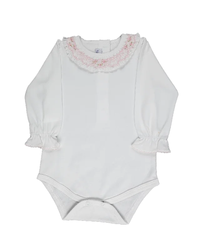 Baby Girl Ruffle Flowers Collar Pima Body and Pants Fashionable Sporty Pants