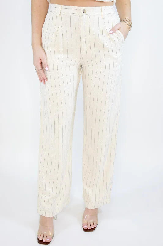 Bennett Pinstripe Pant Trendy Printed Leggings