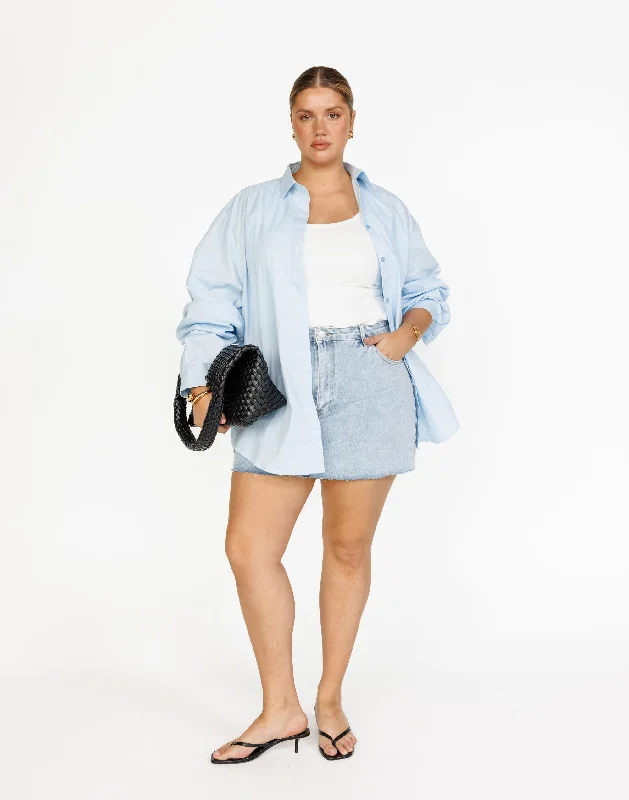 Rowan Denim Mini Skirt (Light Vintage) cotton skirt soft