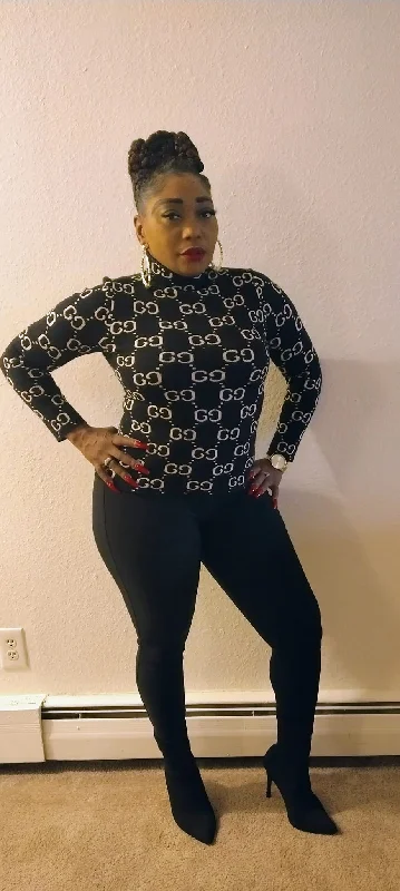 Black & Nude Gucci GG Sweater Available in size S/M Chenille Brocade Lace