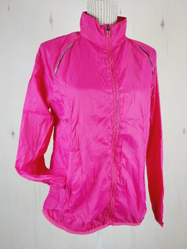 ATHLETIC WORKS PINK ULTRA LIGHT RUNNING JACKET LADIES MEDIUM PRE-LOVED Trench Coat Raincoat Waterproof Jacket ATHLETIC WORKS PINK ULTRA LIGHT RUNNING JACKET LADIES MEDIUM PRE-LOVED Trench Coat Raincoat Waterproof Jacket