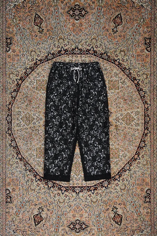 LACE EASY F/L PANTS(BLACK) Modern Stretch Trousers