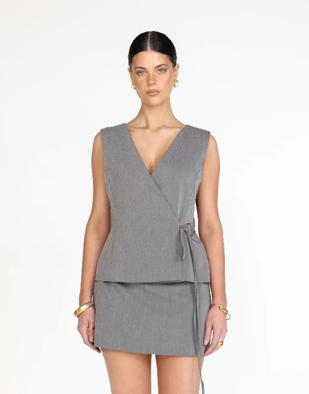 Ashwood Mini Skirt (Grey) athletic skirt fit