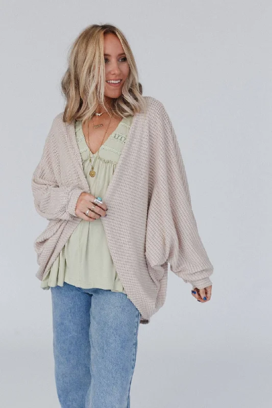 Lover Girl Dolman Sleeve Sweater - Oatmeal Striped Floral Plaid