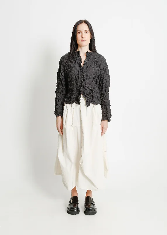 LULU PLEAT JACKET / BLACK Oversized Jacket Tailored Jacket Straight Jacket