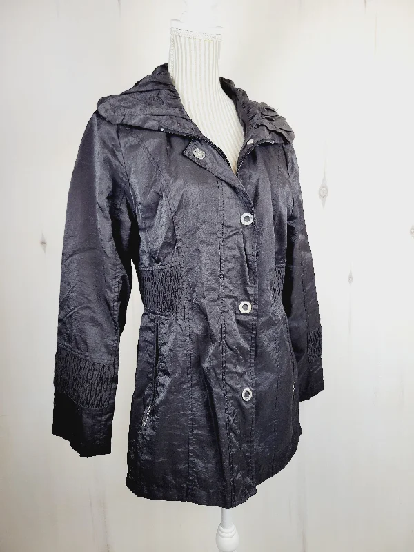 UTEX BLACK JACKET LADIES MEDIUM PRE-LOVED Belted Jacket Elasticated Jacket Padded Jacket UTEX BLACK JACKET LADIES MEDIUM PRE-LOVED Belted Jacket Elasticated Jacket Padded Jacket