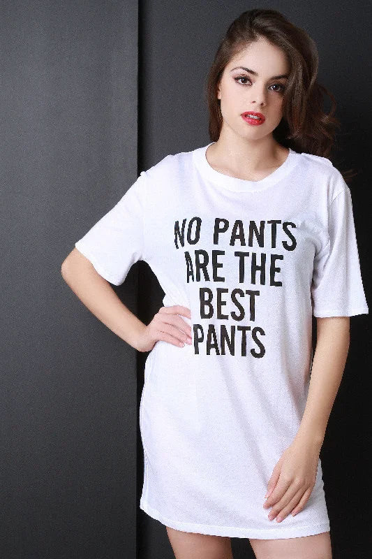 No Pants Long Tee Elegant Dress Pants