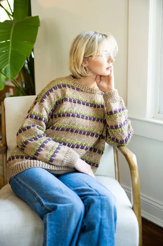 Dot Sweater (Knit) Hooded Sweater Collared Sweater Shawl Collar