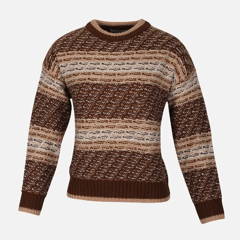 LADIES FASHION SWEATER Plaid Sweater Polka Dot Checkered