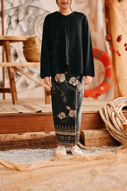 The Harbour Jacquard Skirt - Royal Bloom corduroy skirt comfortable