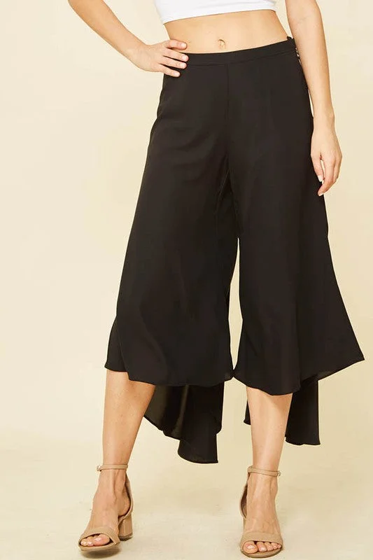 High Low Asymmetrical Crop Pant Comfy Athletic Pants