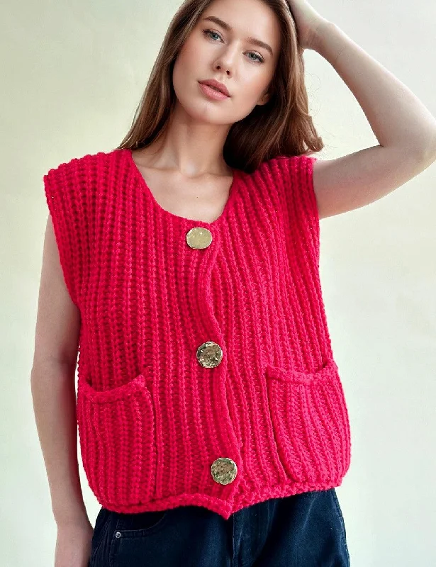 Ladies Solid Color Sleeveless Crew Neck Sweater Vest SKT621 Turtle Neck Boat Neck Asymmetrical Neck