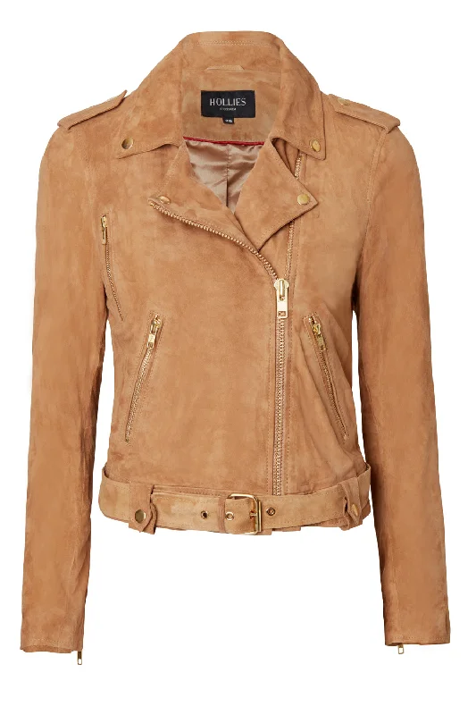 TAYLOR SUEDE JACKET SAND Oversized Jacket Tailored Jacket Straight Jacket