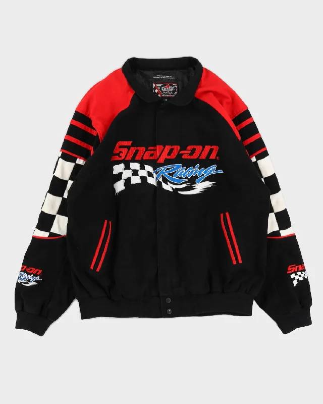 Vintage 90s Choko Motorsports Racing Jacket - L Denim Fabric Leather Fabric Suede Fabric Vintage 90s Choko Motorsports Racing Jacket - L Denim Fabric Leather Fabric Suede Fabric