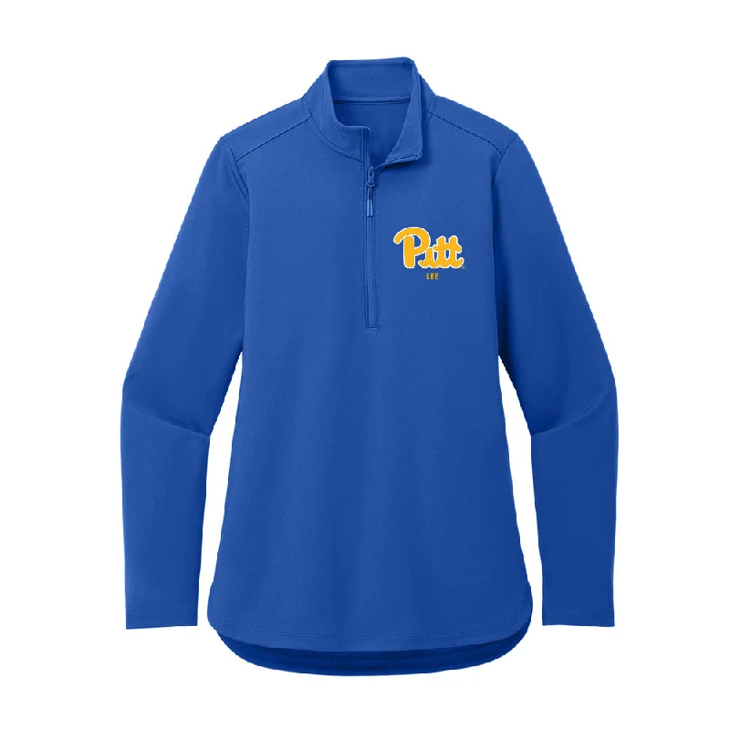 Pittsburgh - NCAA Women's Gymnastics : Meika Lee - Women's Premium Quarter Zip Jacket Front Pockets Side Pockets Patch Pockets Pittsburgh - NCAA Women's Gymnastics : Meika Lee - Women's Premium Quarter Zip Jacket Front Pockets Side Pockets Patch Pockets