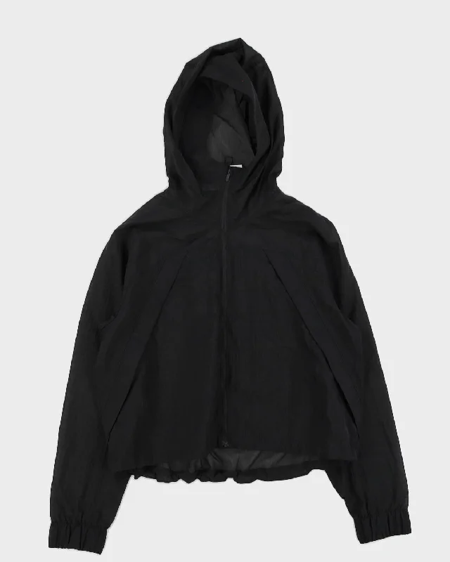 Lululemon Black Sheer Netted Hooded Jacket - L Elasticated Jacket Padded Jacket Insulated Jacket Lululemon Black Sheer Netted Hooded Jacket - L Elasticated Jacket Padded Jacket Insulated Jacket