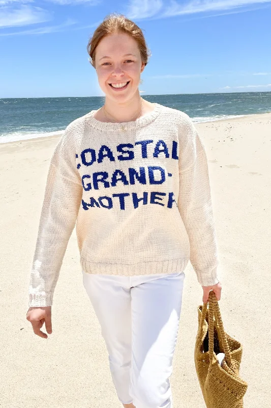 Coastal Grandmother Sweater (Knit) Boxy Sweater Fitted Sweater A-Line