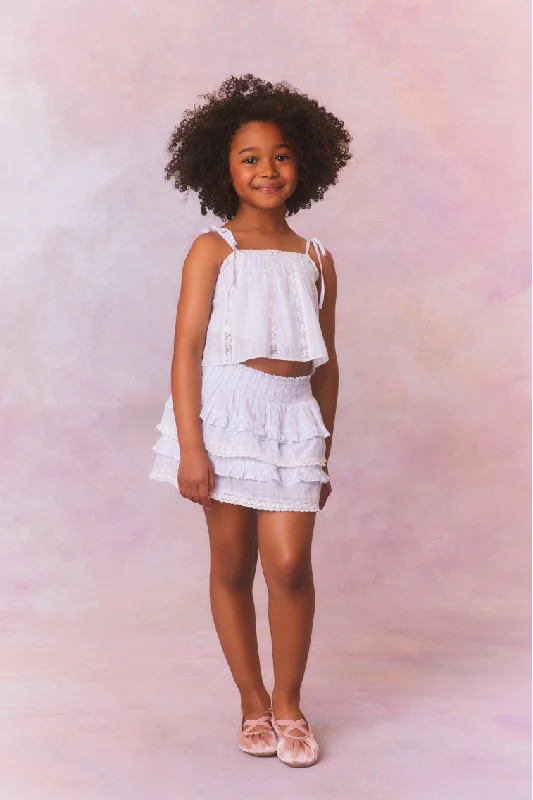 Girls Billie Cotton Stripe Skirt denim skirt classic